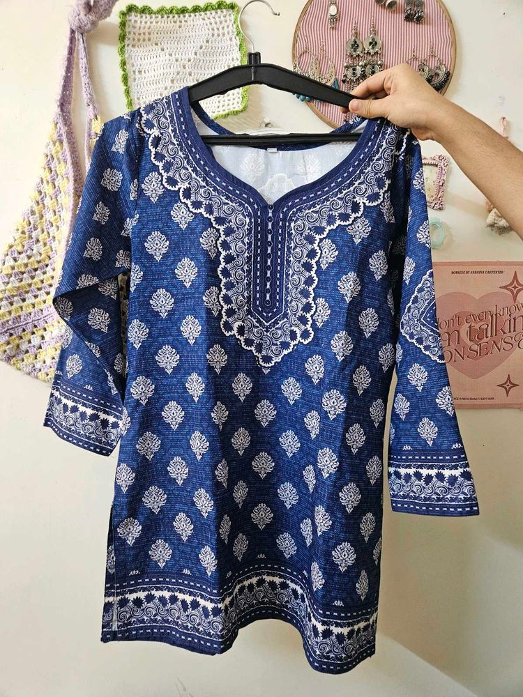 Blue Printed Kurta