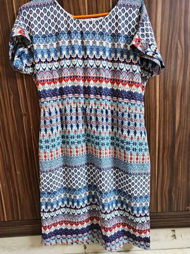 Crepe  Printed Dress