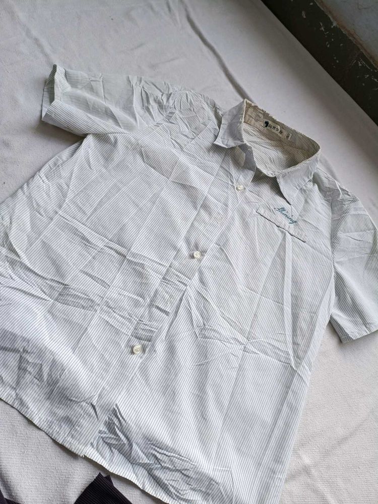 Men's Striped Short Sleeve Shirt