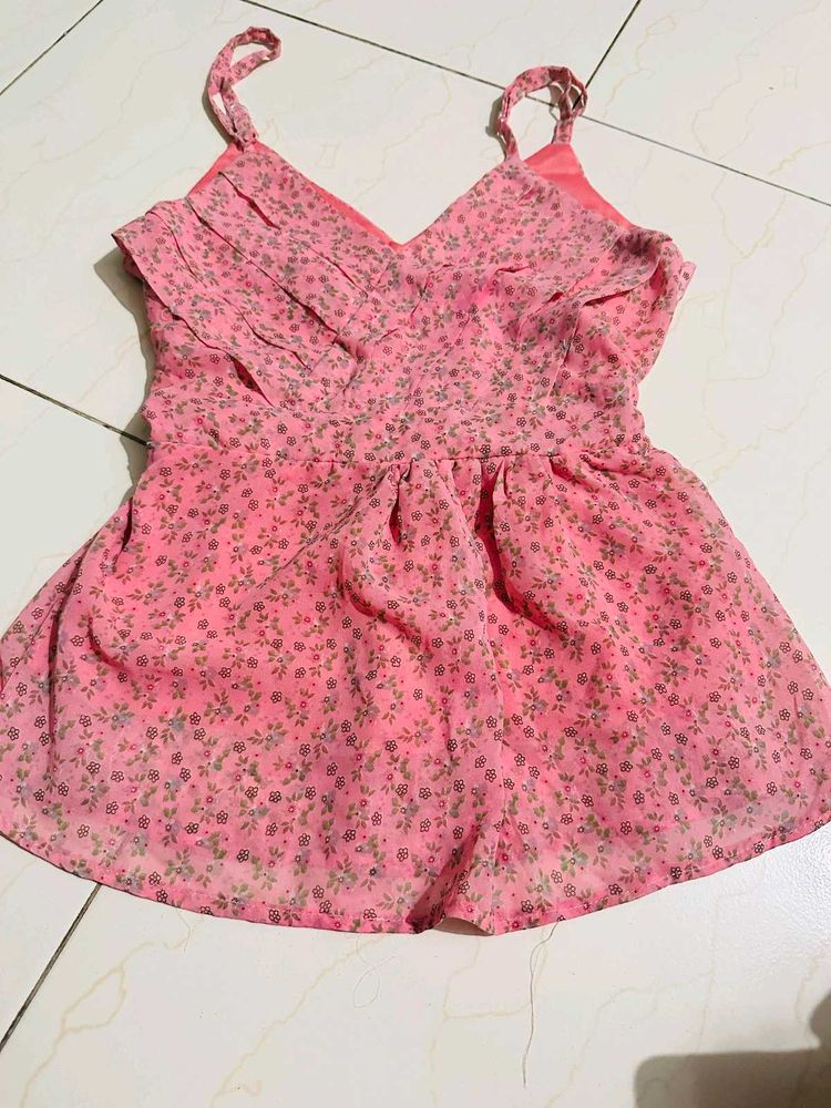 Pink Floral Cami Top