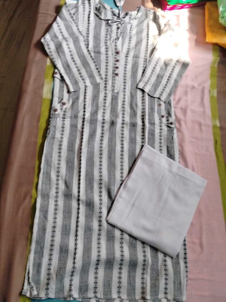 Stylish Striped Kurta Set