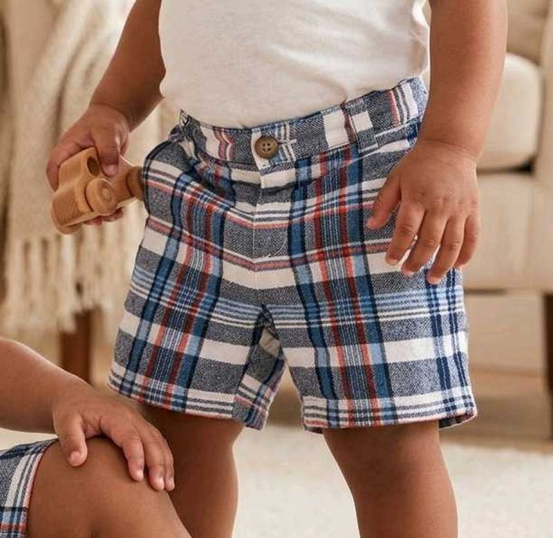 boy Plaid Casual Shorts