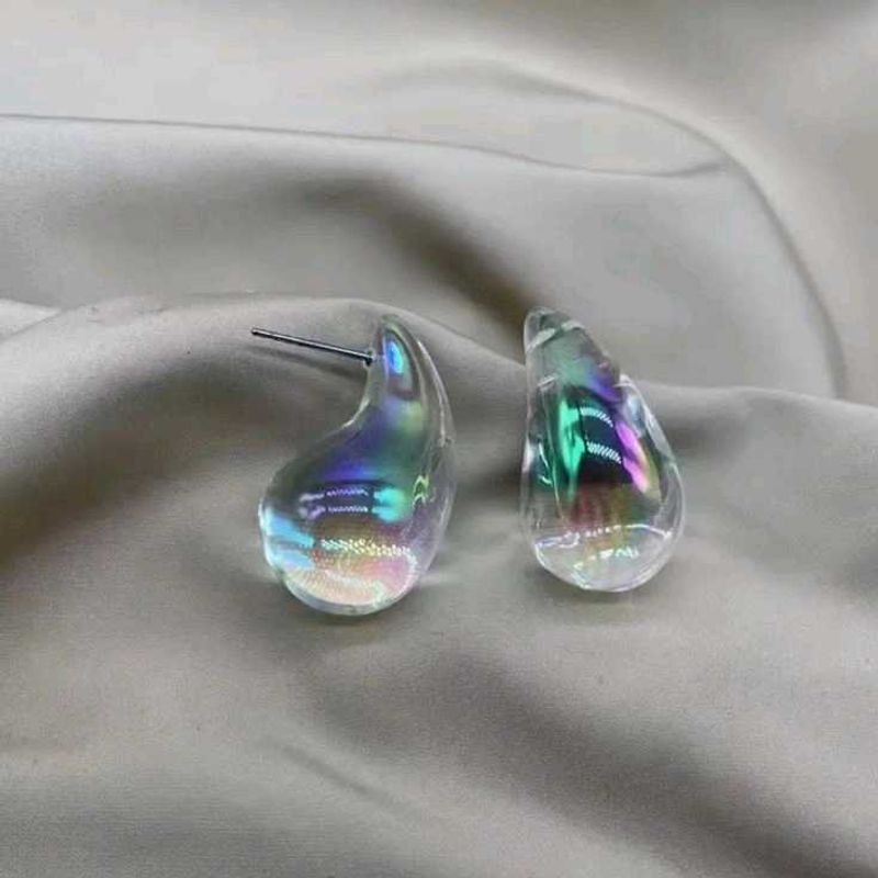 Iridescent Teardrop Earrings