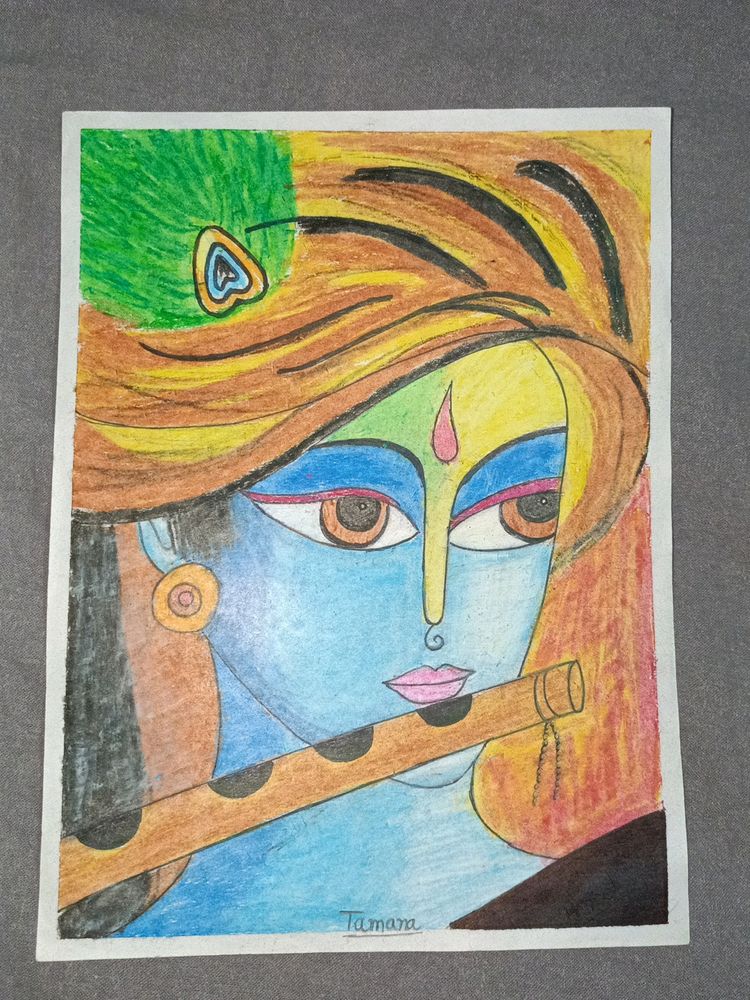 Lord Krishna's Drawing With FREE GIFT INSIDE