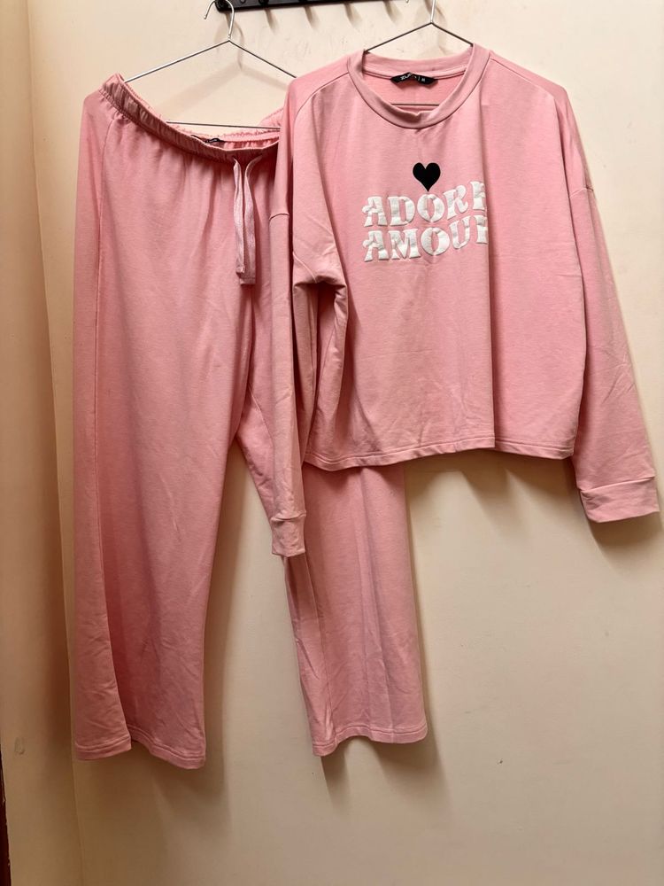 Pink "Adore Amour" Pajama Set