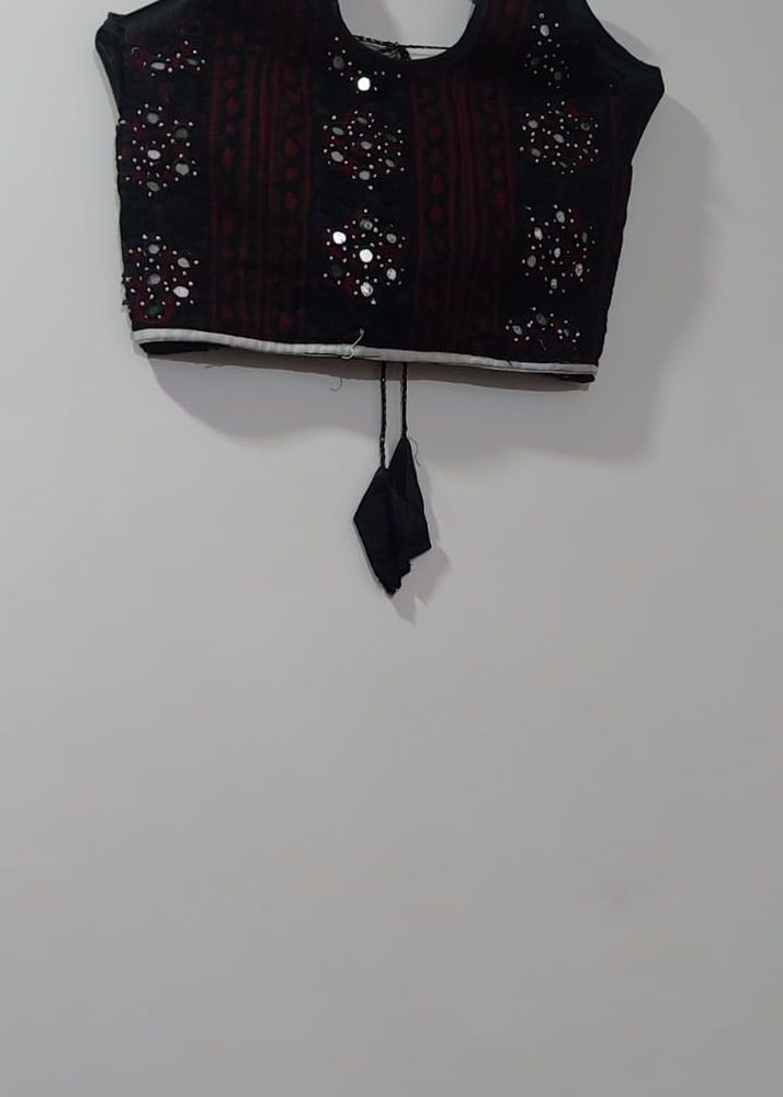 Embellished Black Ethnic Blouse