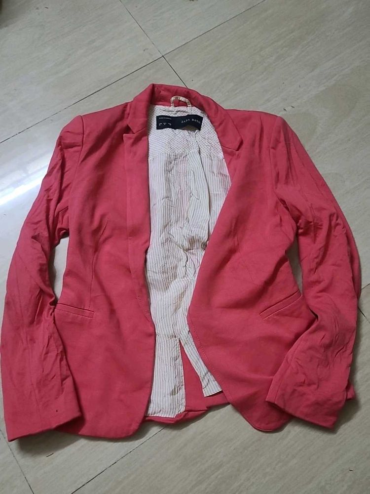 light coral pink blazer