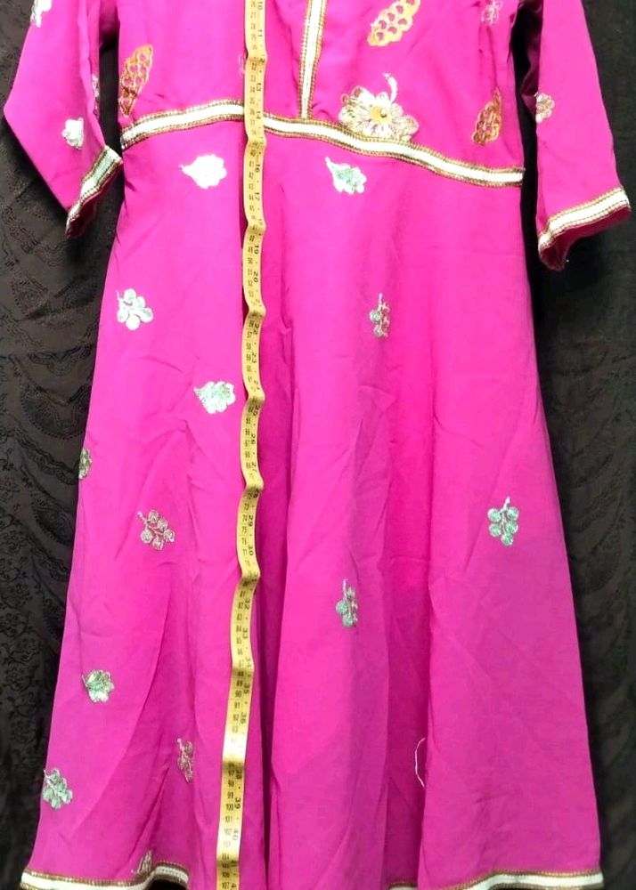 Long Frock Georgette Eid Offer gone fancy pink