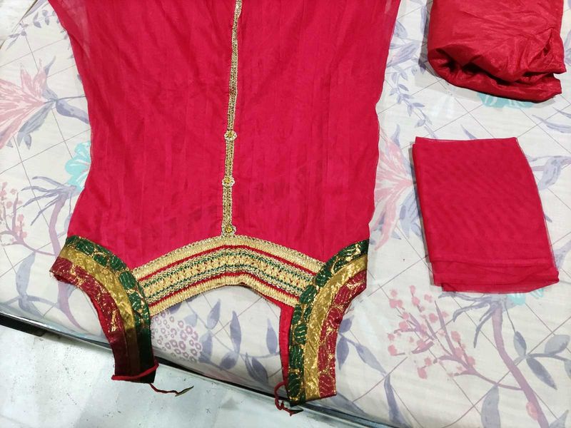 Elegant Red Kurta Set with Dupatta