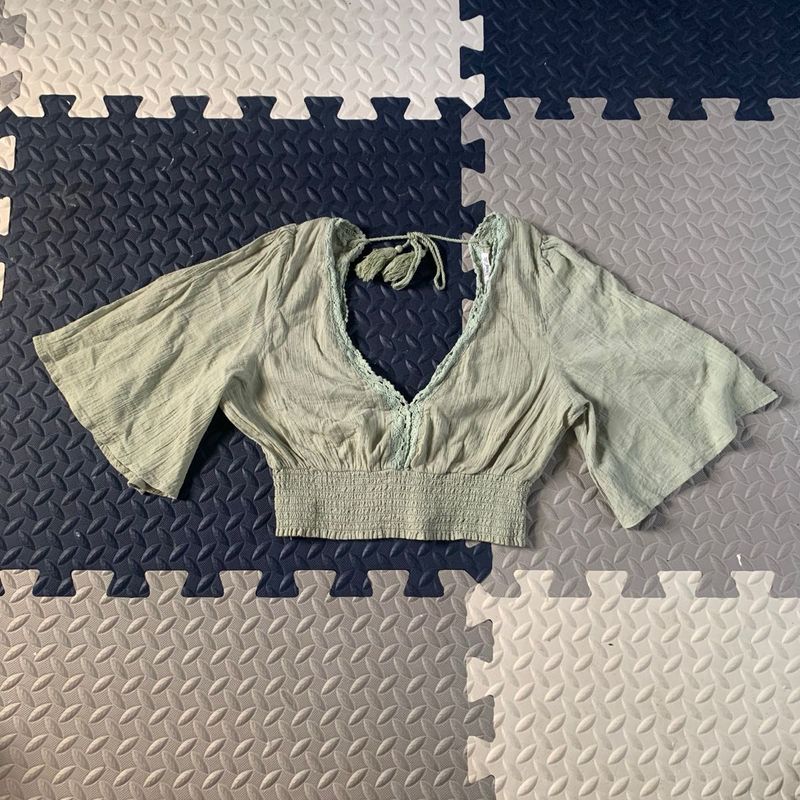 Boho Bell Sleeve Cropped Top⭐️