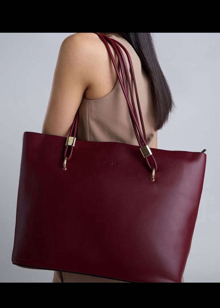 Chic Maroon Tote Bag