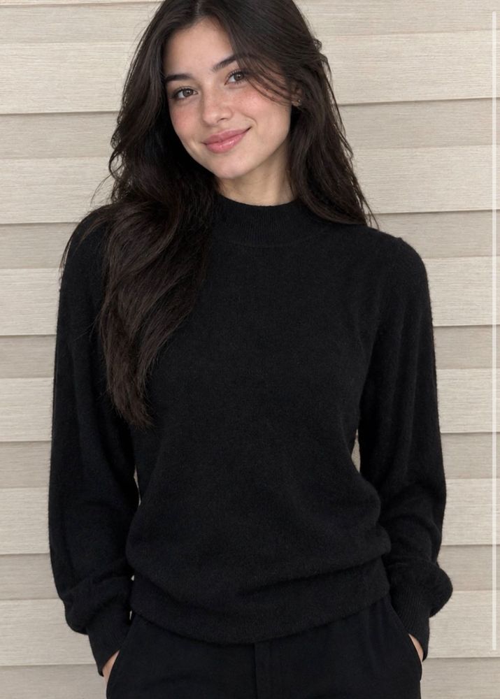 vero moda Chic Black Mock Neck Long Sleeve Top
