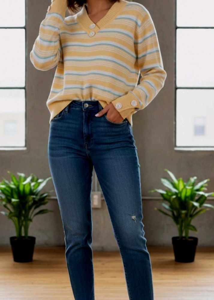 Striped Knit Sweater