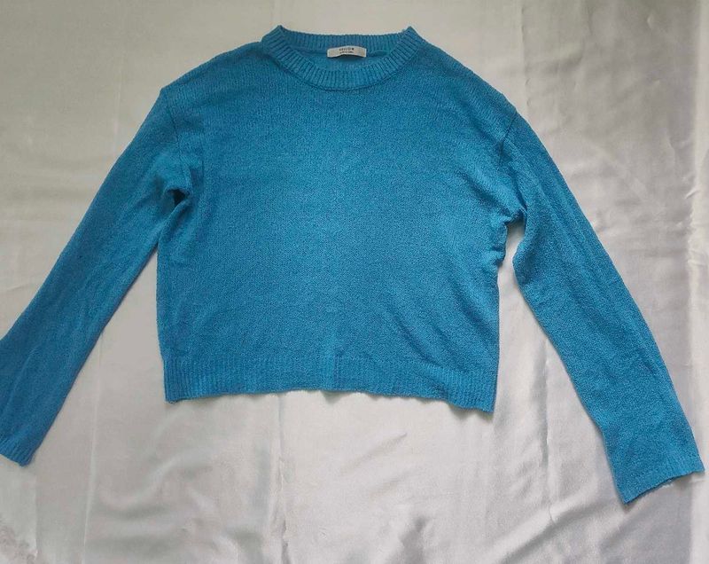 Blue Crew Neck Sweater