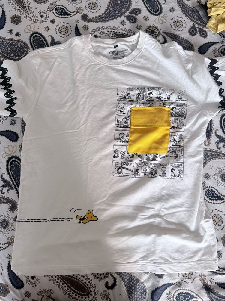White Snoopy Woodstock Graphic Tee