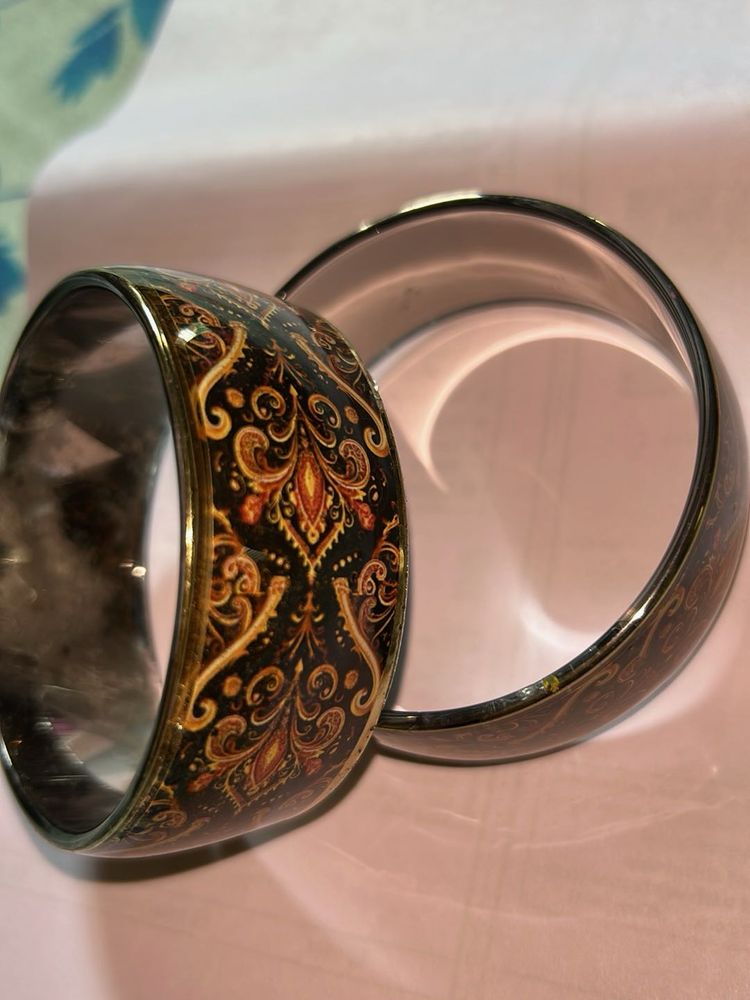 Pinteresty Chunky Resin Glass Bangles