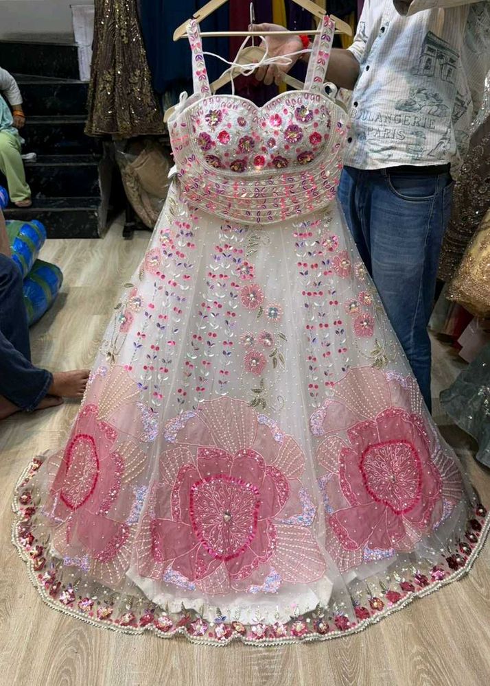 ✨️Blossom Mist Pdp Lehenga with Sequin, Bead Work✨