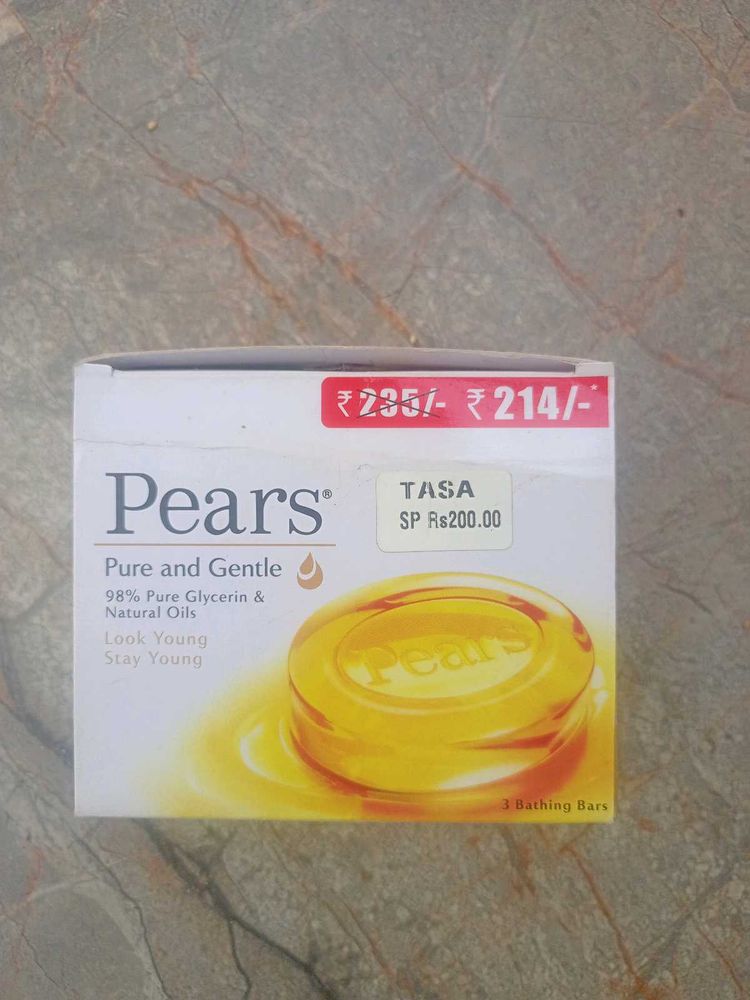 Pears Pure &amp; Gentle Soap ( 3pieces) and lipstick