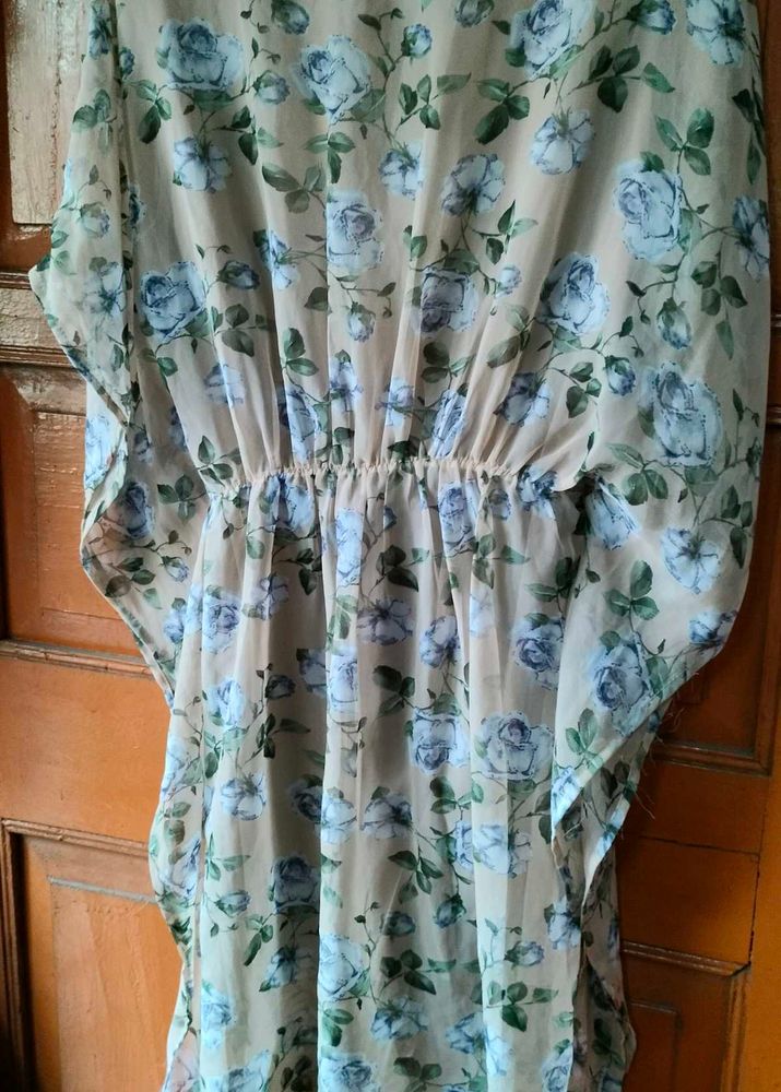 Chic Floral Kaftan Dress