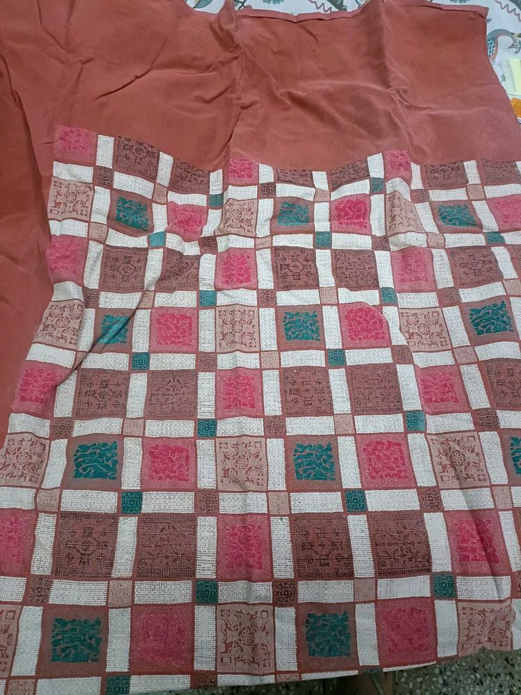 Heavy Casement Multicolour Bedsheet Without Pillow