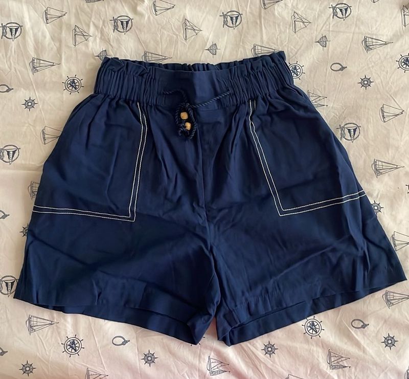 Navy Blue Casual Shorts