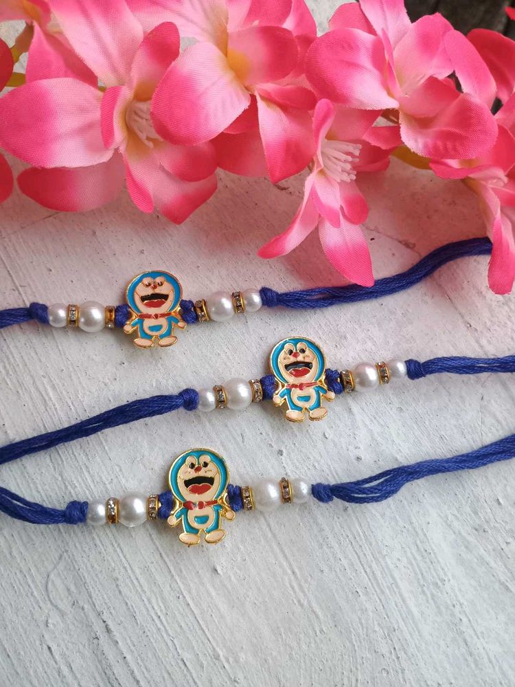 Doraemon Rakhi Bracelet Set