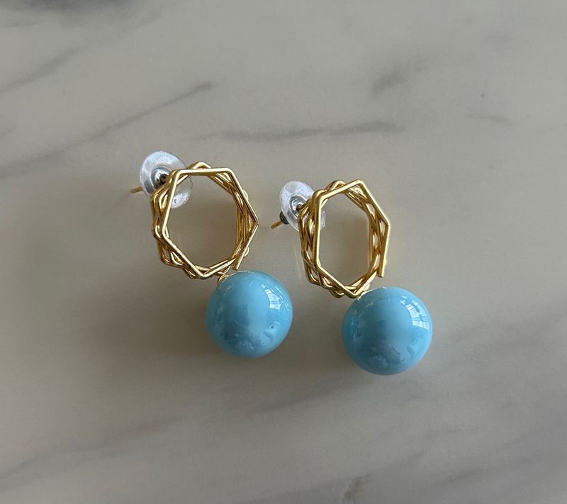 Blue Beads Earrings!
