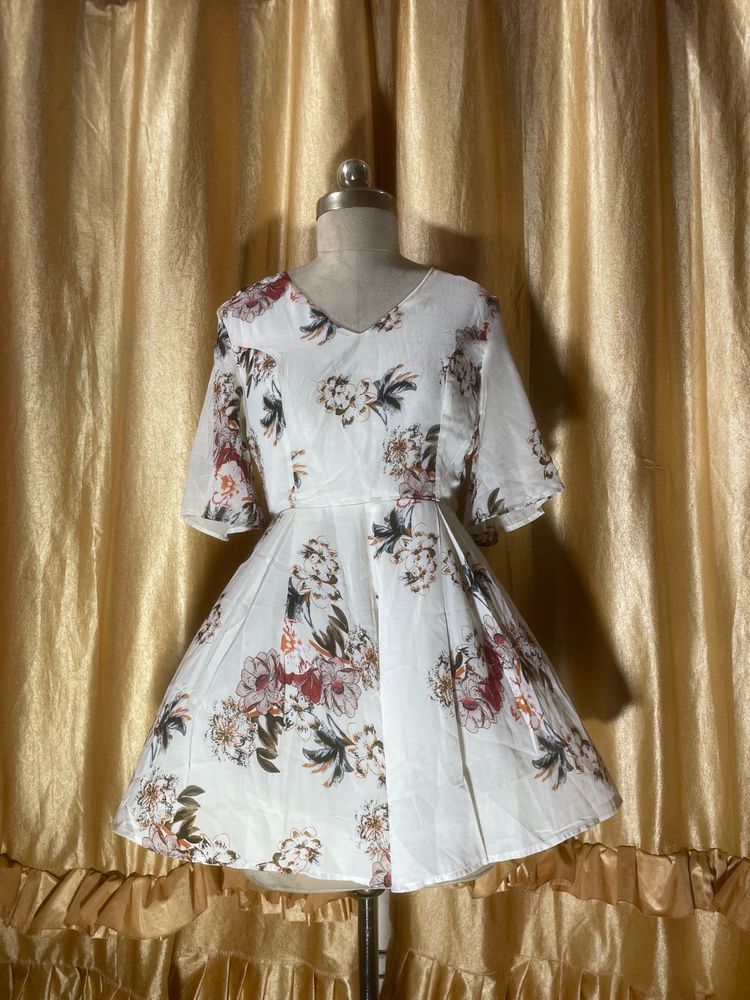 Floral Print Fit and Flare Dress