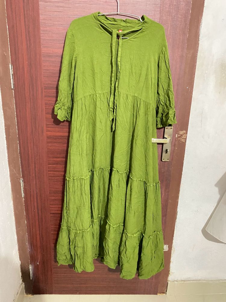 Green maxi Dress In L Size ,New One,Final Price ❤️