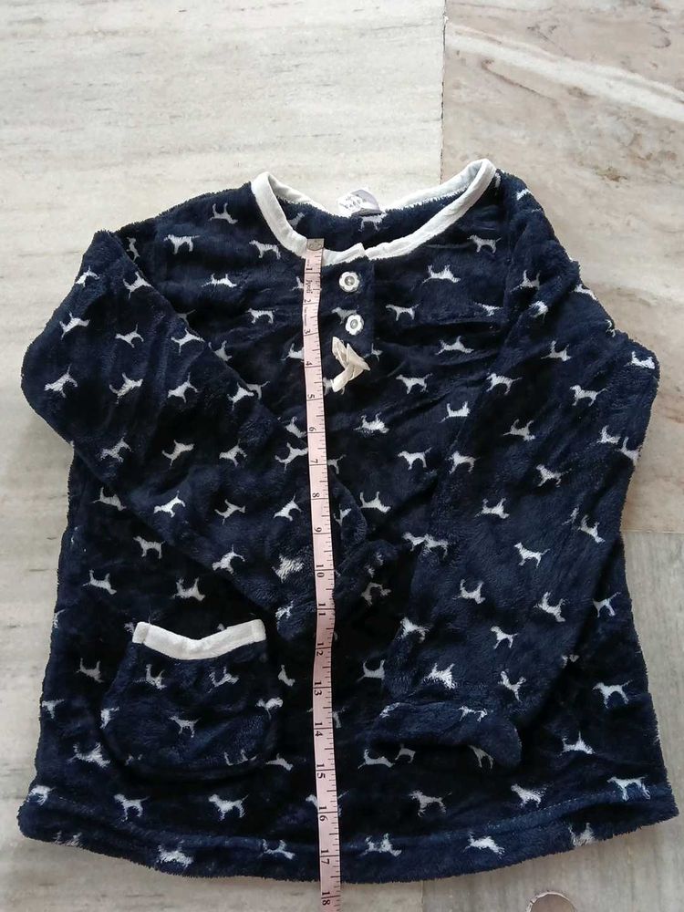 Cozy Dog Print Pajama Top
