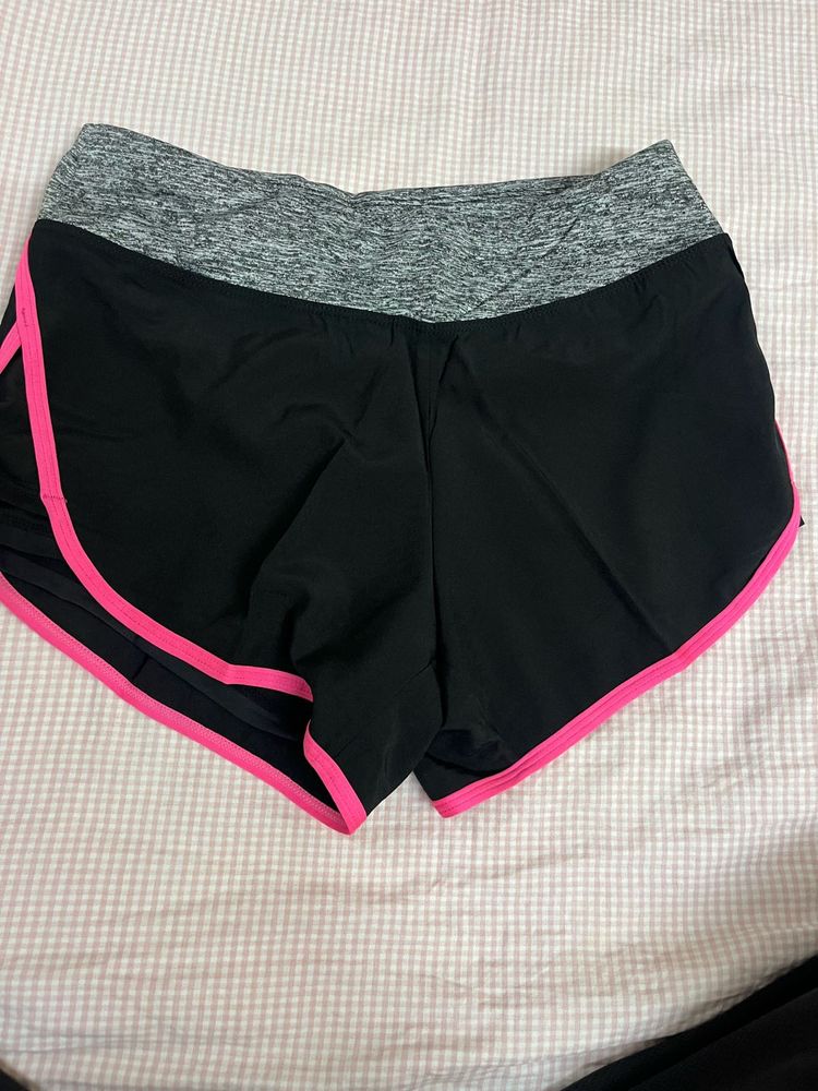 Athletic Shorts with Pink Trim