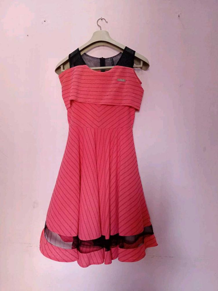 Pink Flare Midi Dress 💖 | Stylish Party Wear Dres