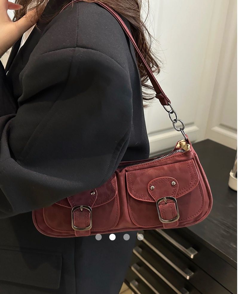 Chic Burgundy Shoulder Bag