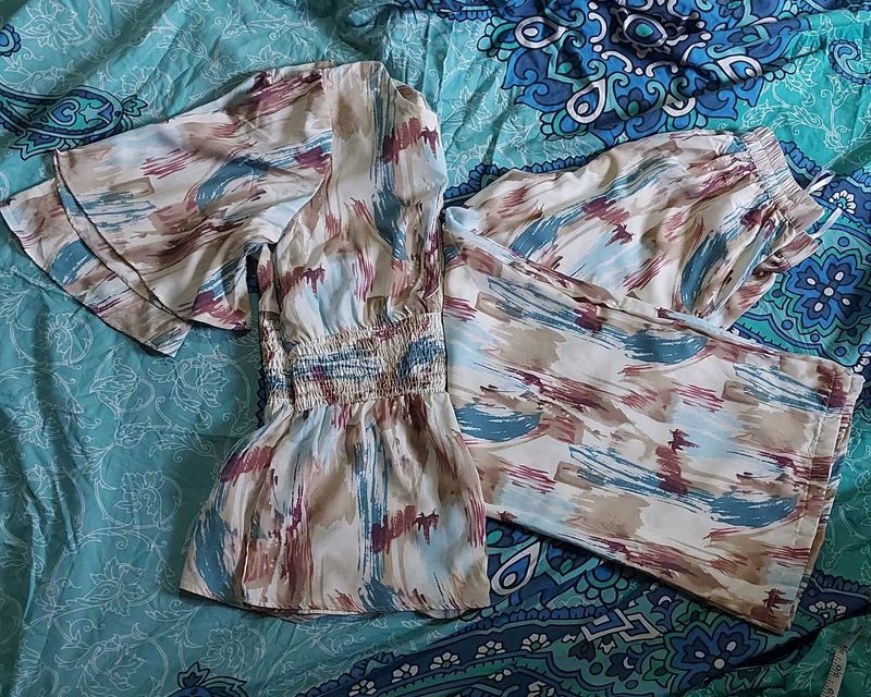 Printed Top and Pant Set