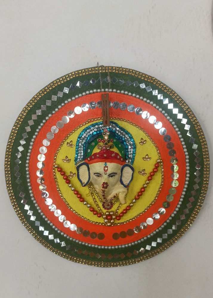 Handmade Ganesh Ji With Clay On Wood