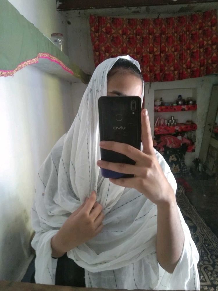Elegant White Dupatta