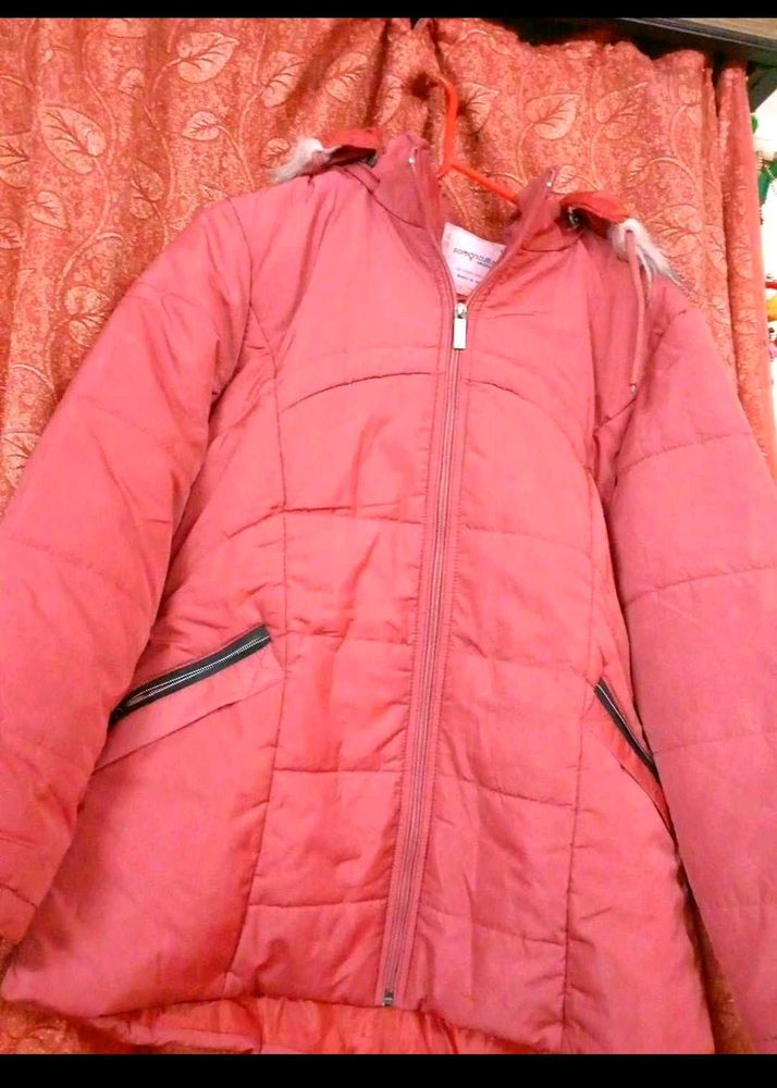 myntra product Pink Winter Jacket