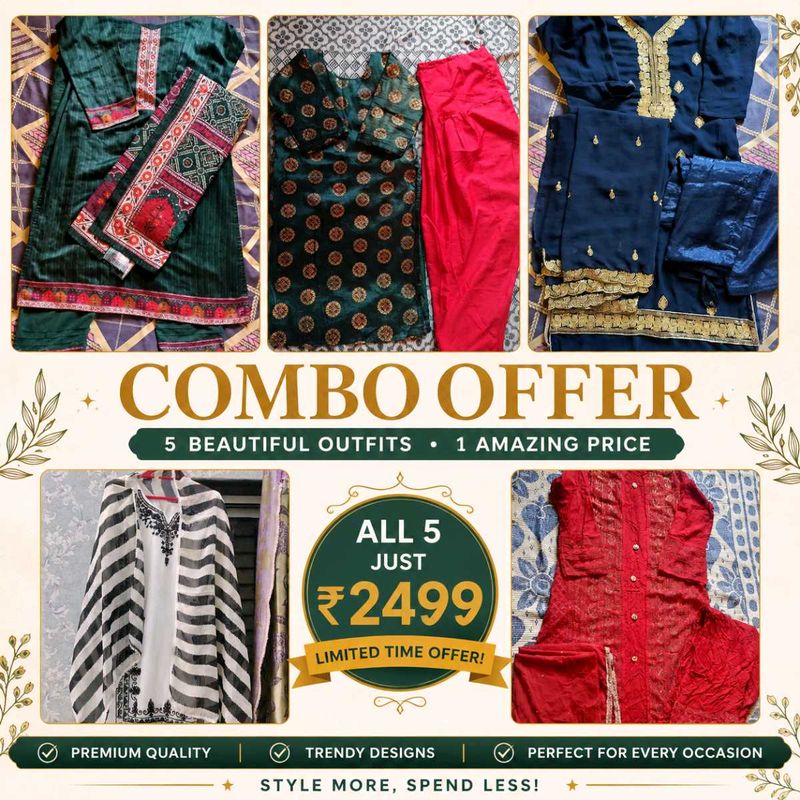 Combo Offer: 5 Beautiful Ethnic Outfits