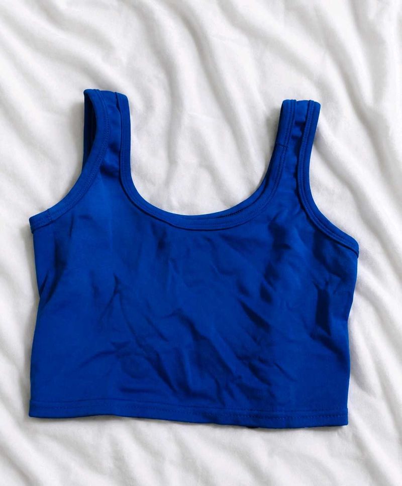 navy blue hot crop top