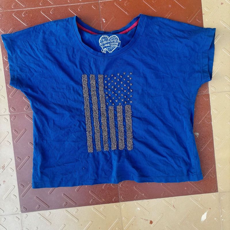 Blue American Flag T-Shirt