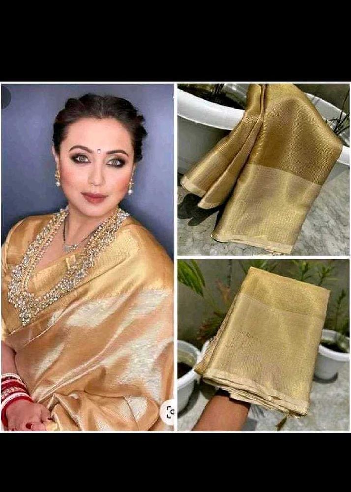 Bollywood Golden soft banarasi saree