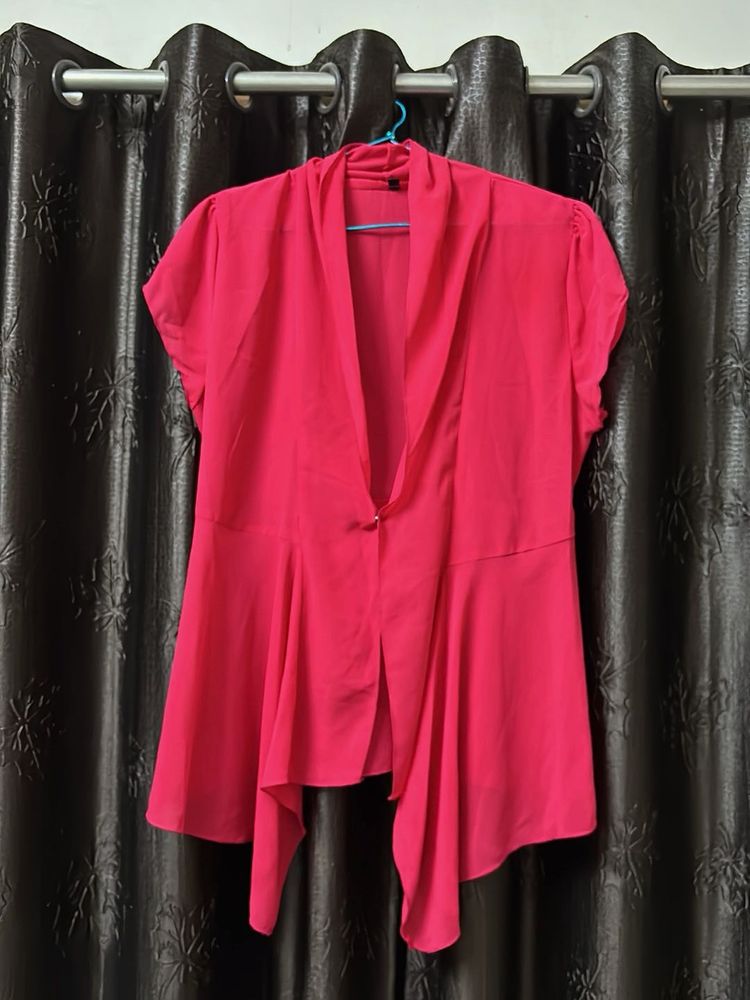 Chic Pink Peplum Shrug
