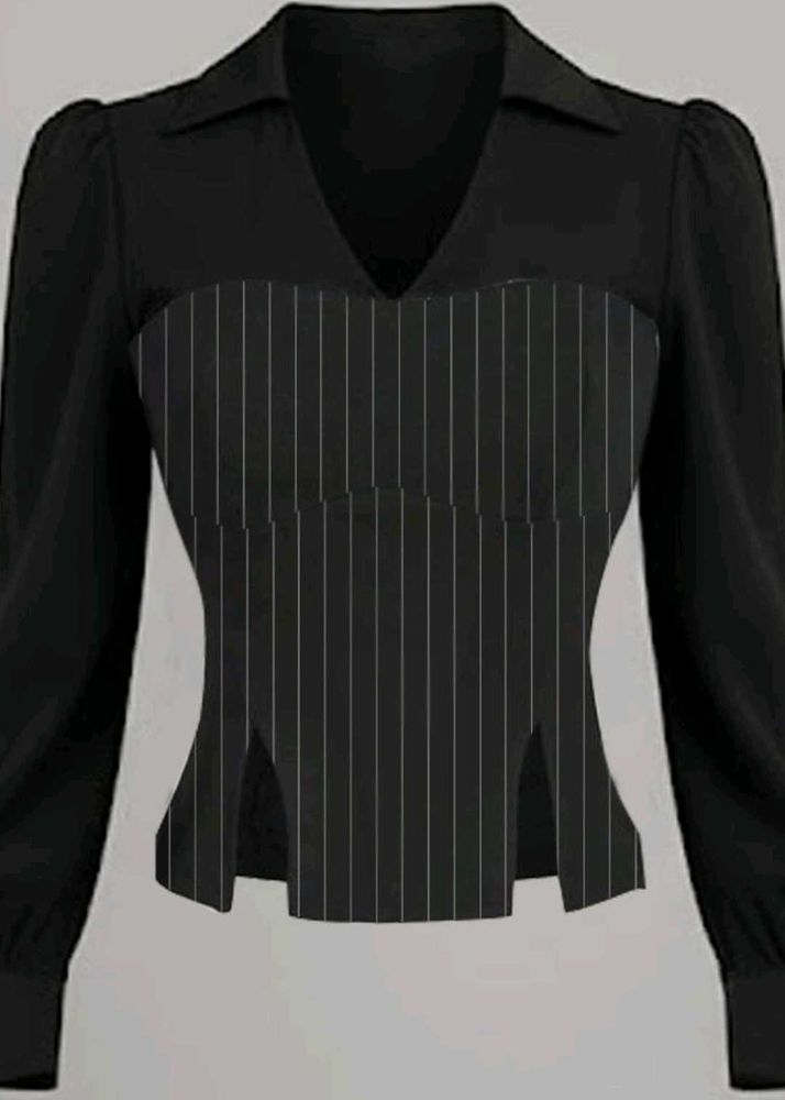 Black Stripe Corset Top Brand new with the