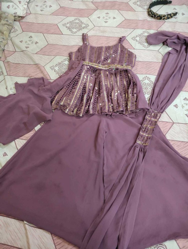 Elegant Purple Kurta Set with Dupatta