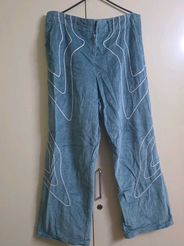 Unique Embroidered MEN Wide Leg Pant