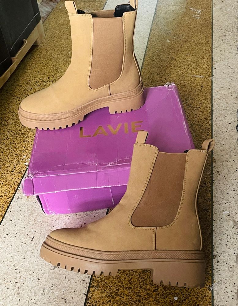 stylish Lavie Tan Suede Chelsea Boots