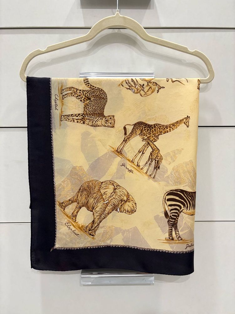 Safari Animal Print Silk Scarf