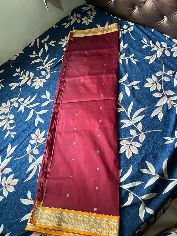 Brown Silk Paithani Saree with blouse