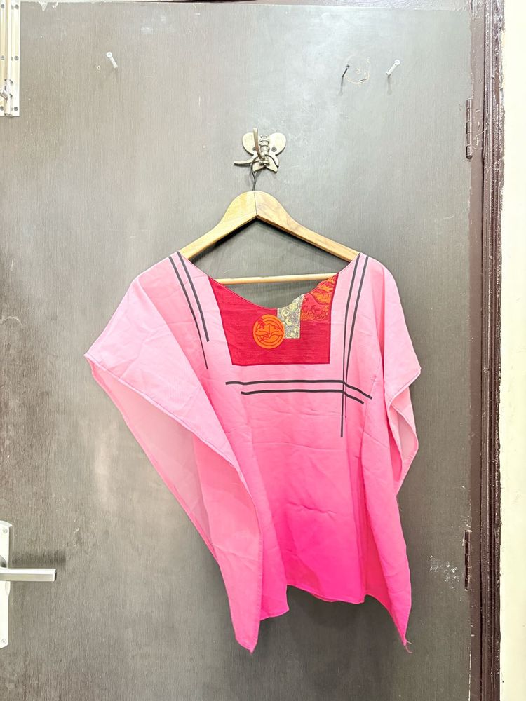 Stylish Pink Ombre Kaftan Kurta