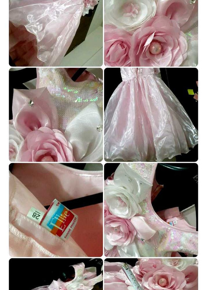 Sparkling Pink Flower Girl Dress